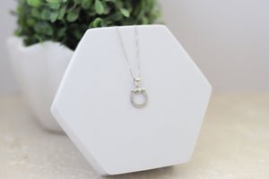 A Sterling silver horseshoe and a heart - Horse lover gift