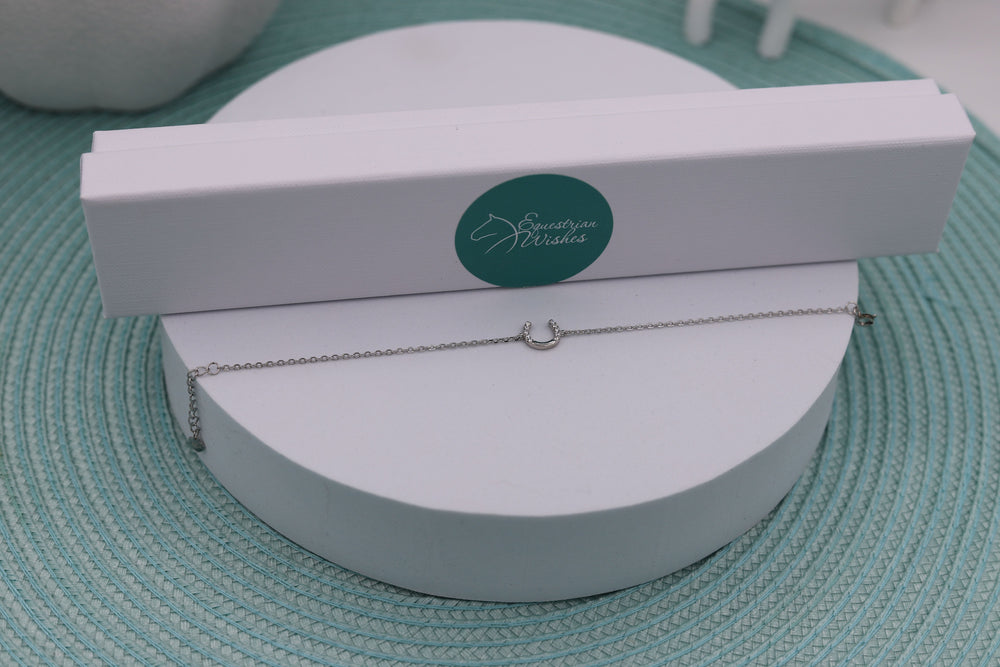 Sterling silver horseshoe bracelet - equestrian jewellery Australia