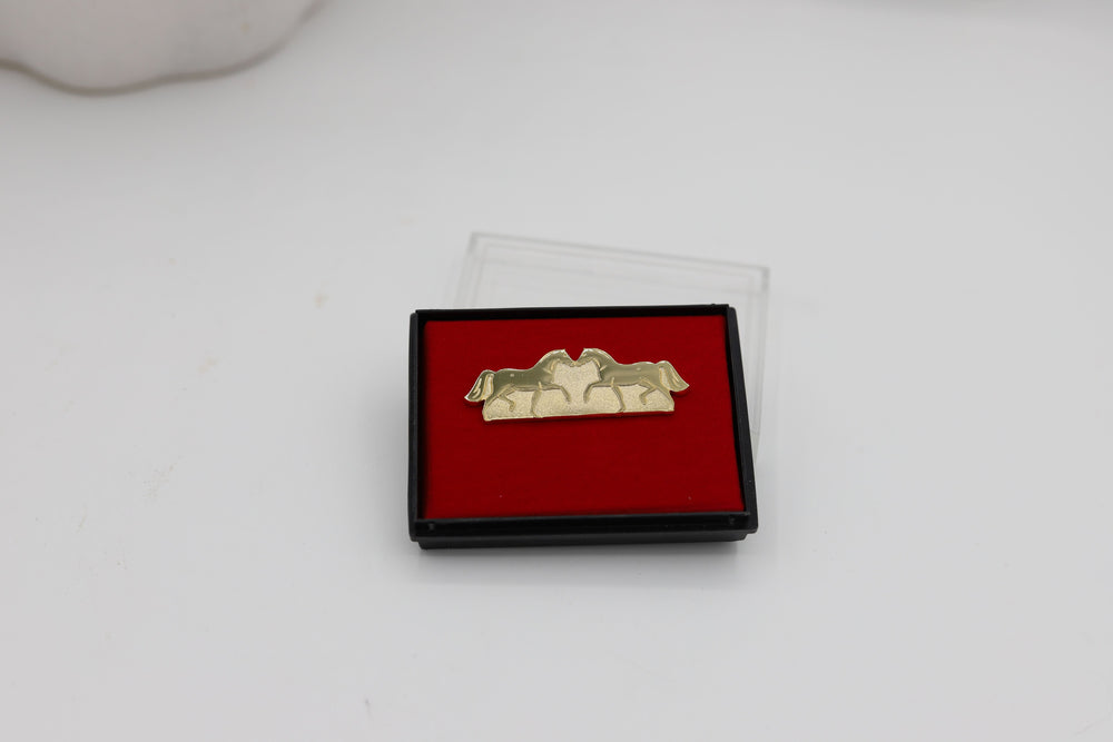Gold coloured horse pin - equestrian gift Australia